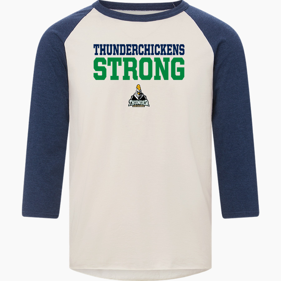 Doane Stuart Thunderchickens Thunderchickens <span class="pdp-name-mascot">Doane Stuart Thunderchickens</span> MV Sport Men's 3/4 Sleeve Mickey Baseball Tee