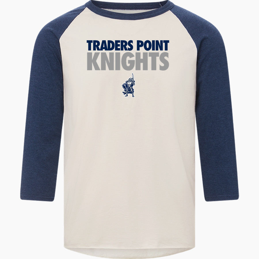 Traders Point Knights <span class="pdp-name-mascot">Traders Point KnightS</span> MV Sport Men's 3/4 Sleeve Mickey Baseball Tee