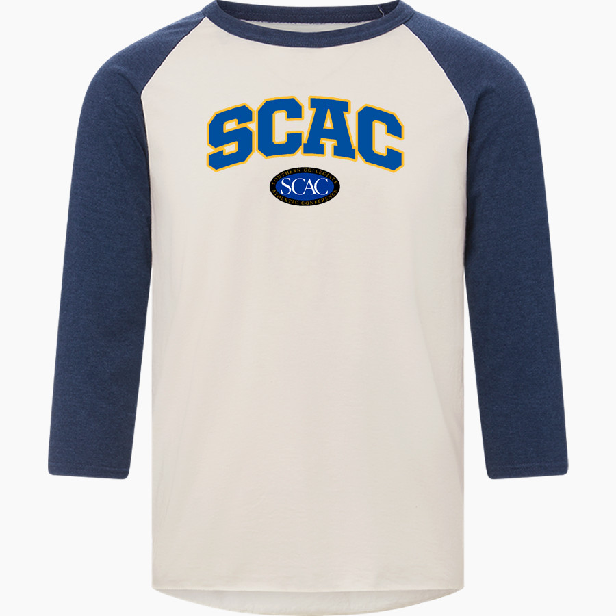 Southern Collegiate Athletic Conference MV Sport Men's 3/4 Sleeve Mickey Baseball Tee
