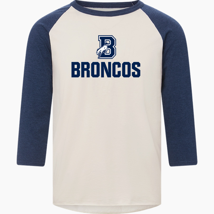 William L Callahan Broncos MV Sport Men's 3/4 Sleeve Mickey Baseball Tee