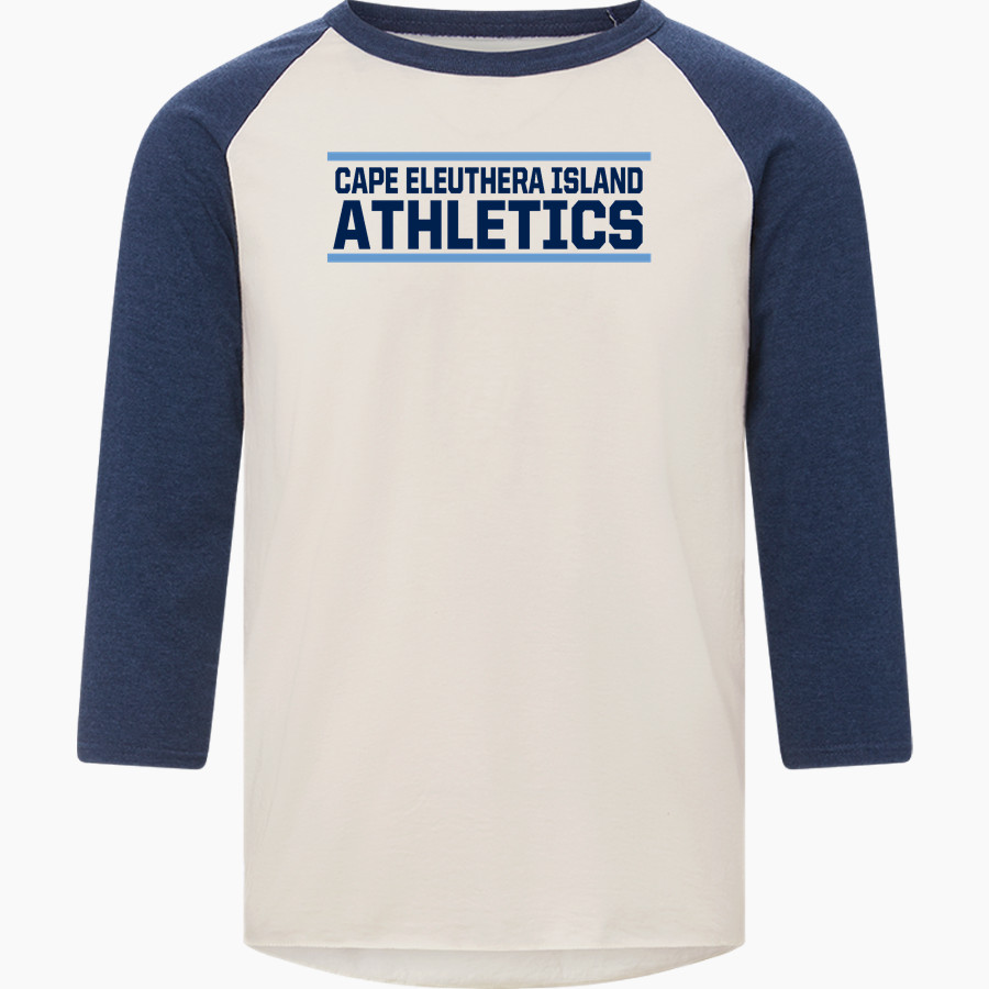 Cape Eleuthera Island Athletics <span class="pdp-name-mascot">Cape Eleuthera Island Athletics</span> MV Sport Men's 3/4 Sleeve Mickey Baseball Tee