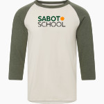 Sabot School Sabot School <span class="pdp-name-mascot">STONY POINT SCHOOL</span> MV Sport Men's 3/4 Sleeve Mickey Baseball Tee Front Thumbnail