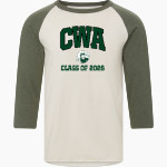CWA Tarriers MV Sport Men's 3/4 Sleeve Mickey Baseball Tee Front Thumbnail
