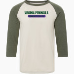 Virginia Peninsula Gators <span class="pdp-name-mascot">Virginia Peninsula Community College Gators</span> MV Sport Men's 3/4 Sleeve Mickey Baseball Tee Front Thumbnail