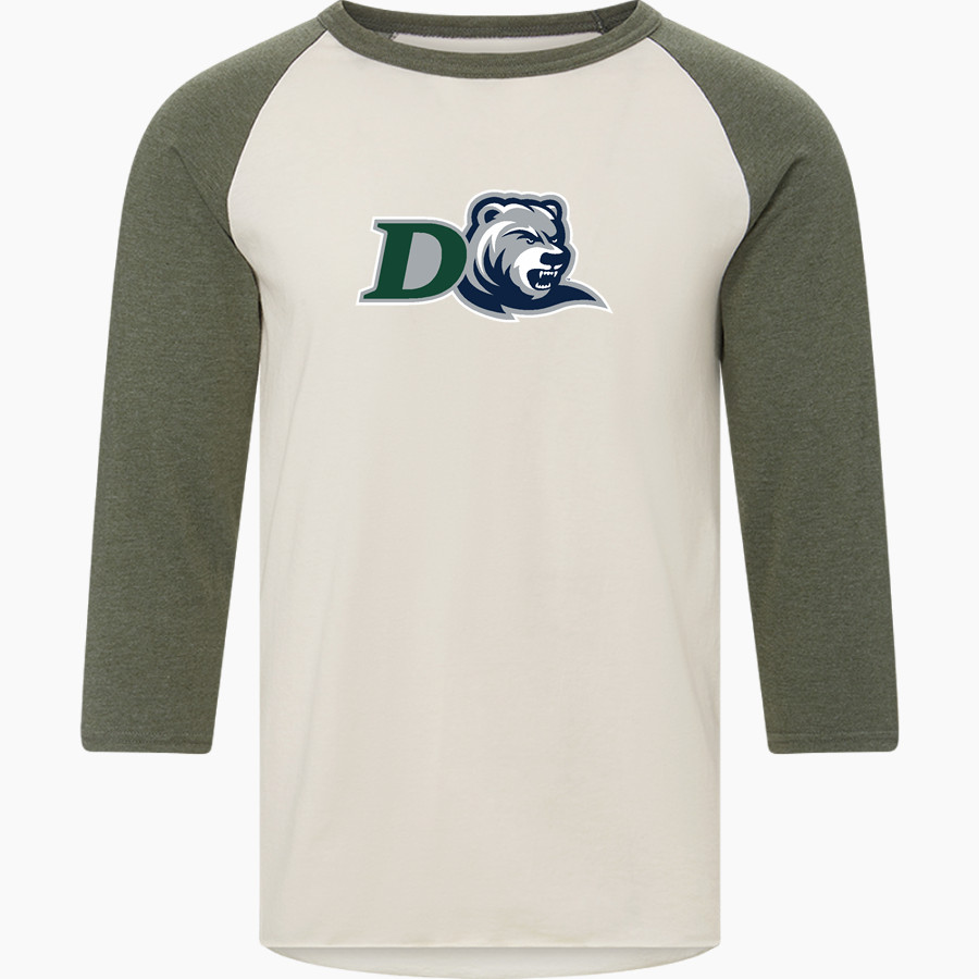 Drew Rangers <span class="pdp-name-mascot">Drew University Rangers</span> MV Sport Men's 3/4 Sleeve Mickey Baseball Tee