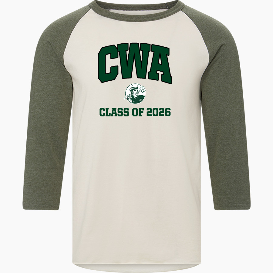 CWA Tarriers MV Sport Men's 3/4 Sleeve Mickey Baseball Tee