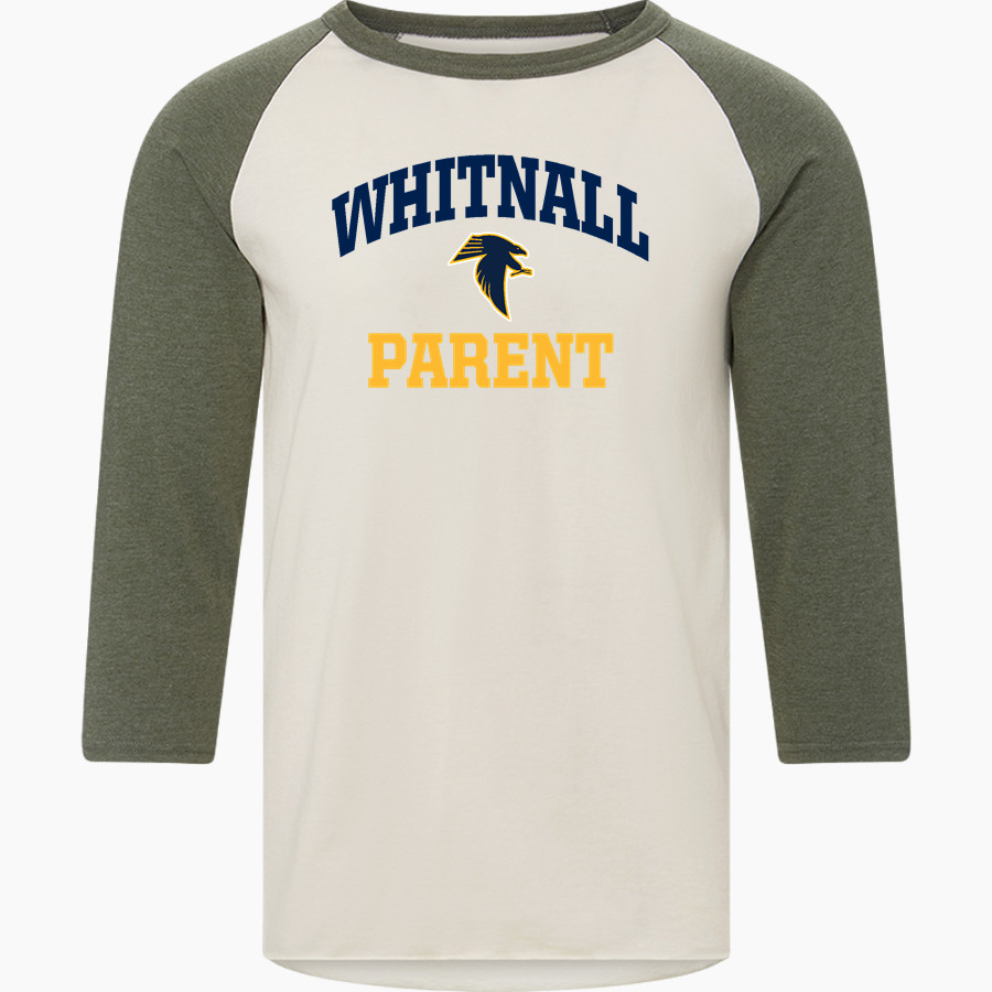 Whitnall Falcons <span class="pdp-name-mascot">Whitnall Falcons</span> MV Sport Men's 3/4 Sleeve Mickey Baseball Tee