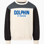 BARTLE Dolphins <span class="pdp-name-mascot">BARTLE ELEMENTARY SCHOOL Dolphins</span> MV Sport Unisex Colorblock Crew Front Thumbnail