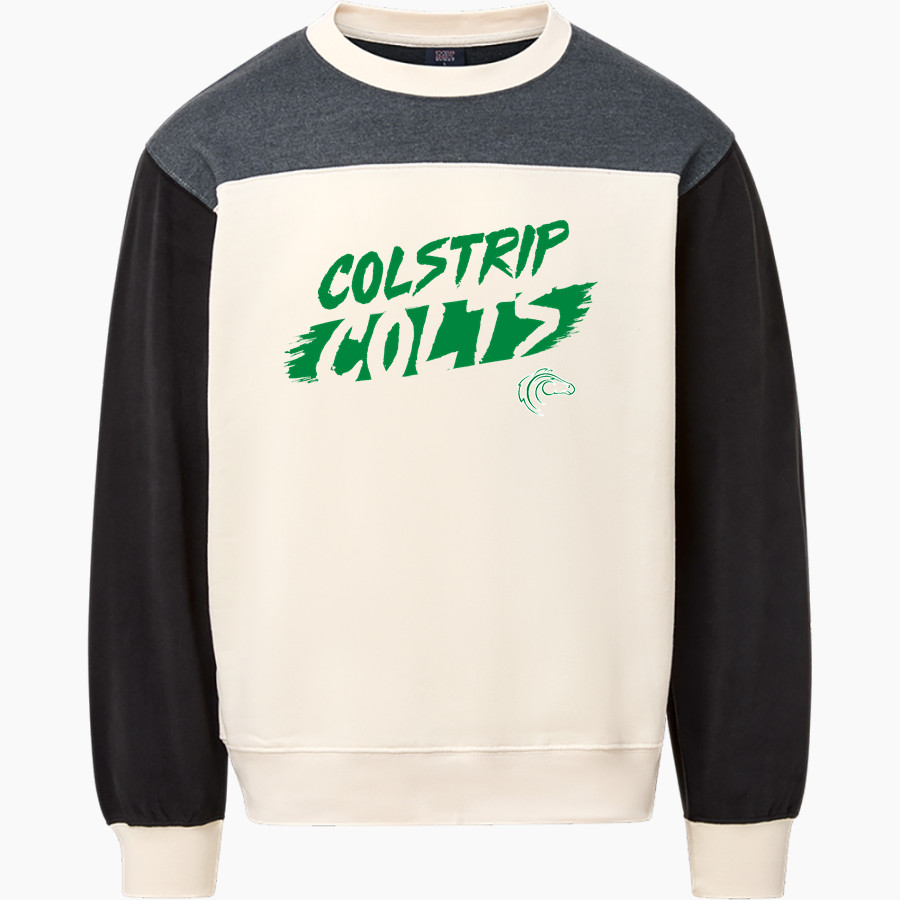 COLSTRIP HIGH SCHOOL COLTS <span class="pdp-name-mascot">COLSTRIP COLTS/FILLIES</span> MV Sport Unisex Colorblock Crew