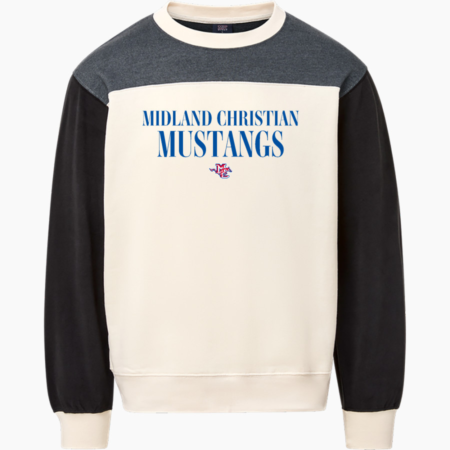 MIDLAND CHRISTIAN SCHOOL MUSTANGS <span class="pdp-name-mascot">MIDLAND MUSTANGS</span> MV Sport Unisex Colorblock Crew