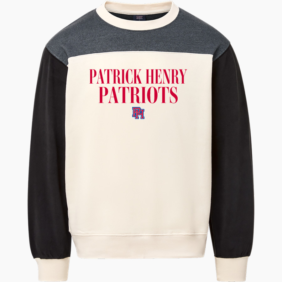 PATRICK HENRY HIGH SCHOOL PATRIOTS <span class="pdp-name-mascot">PATRICK HENRY PATRIOTS</span> MV Sport Unisex Colorblock Crew