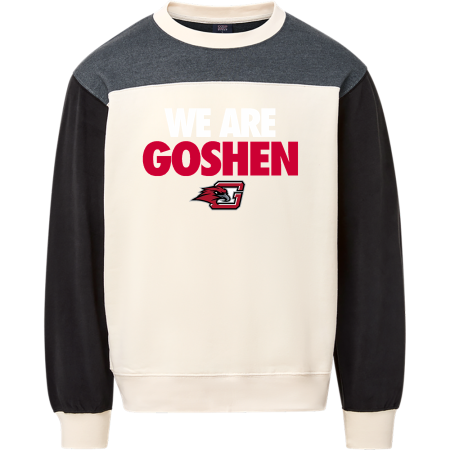 Goshen RedHawks <span class="pdp-name-mascot">Goshen RedHawks</span> MV Sport Unisex Colorblock Crewneck