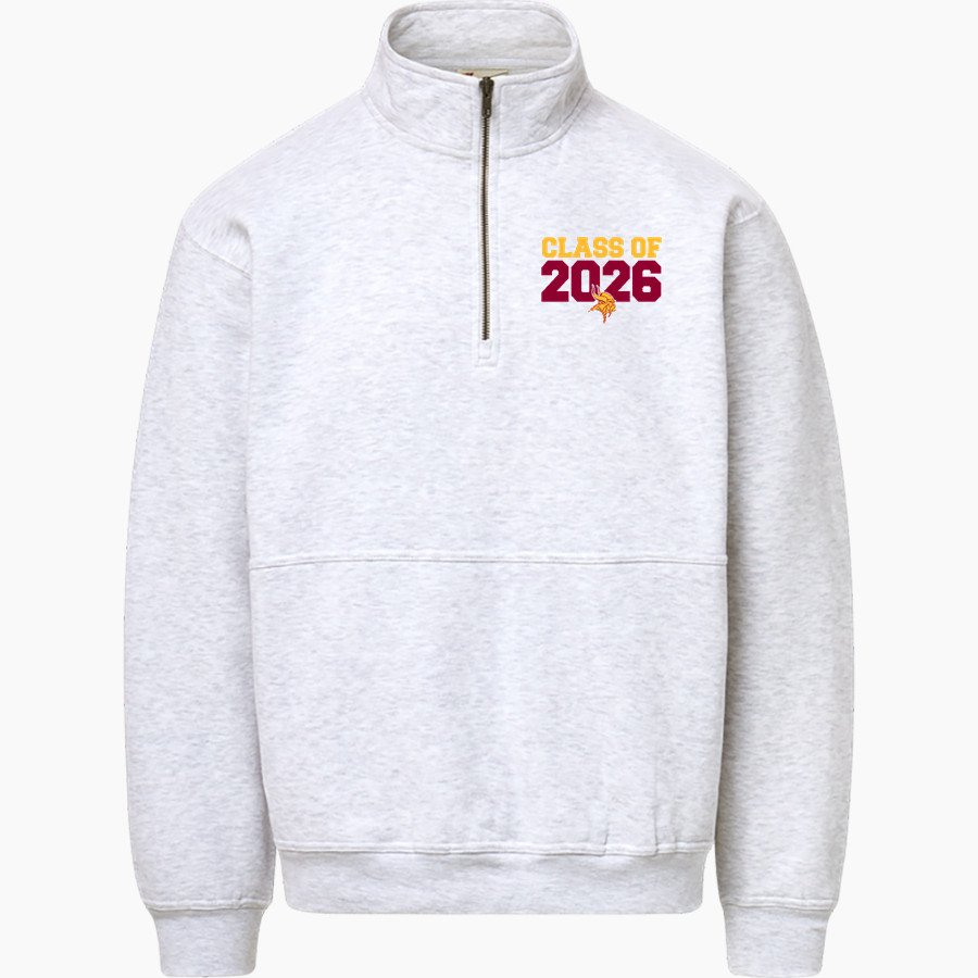 VOORHEES VIKINGS official sideline store MV Sport Men's Vintage Fleece 1/4 Zip