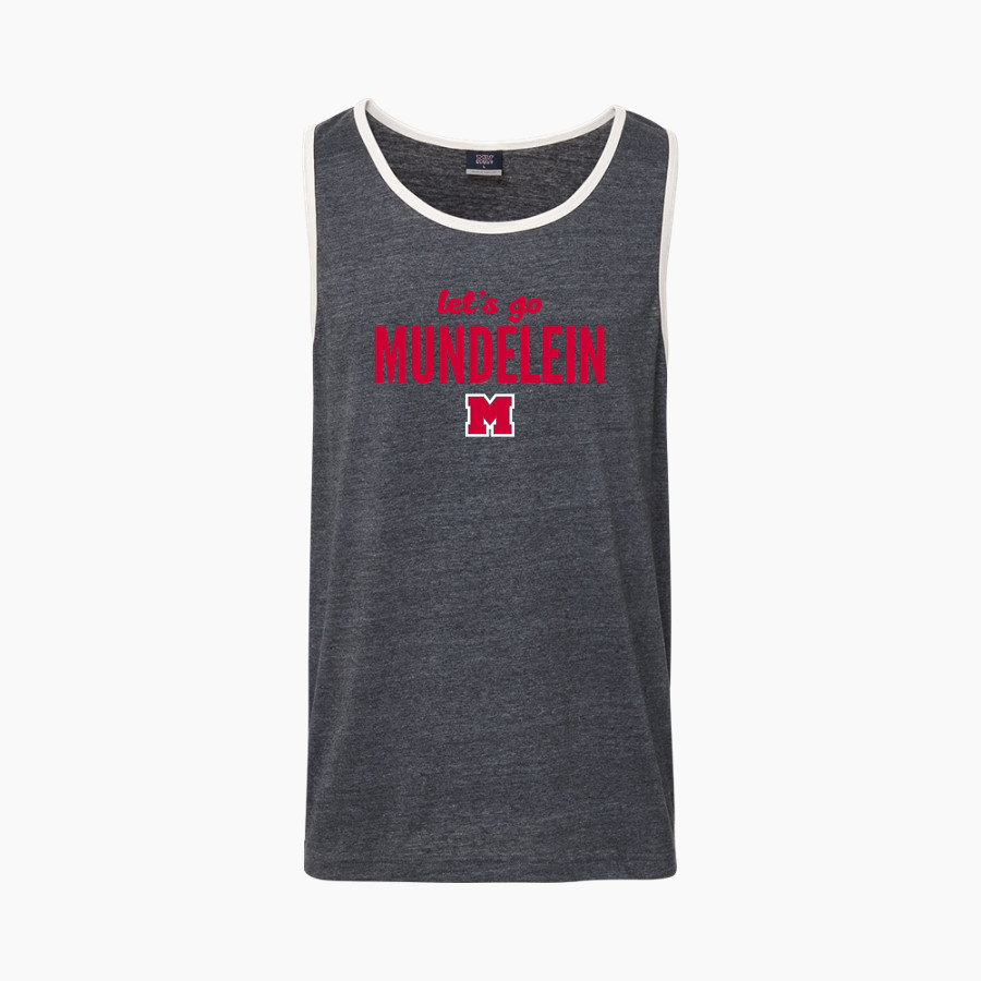MUNDELEIN HIGH SCHOOL MUSTANGS MV Sport Men's Ringer Tank