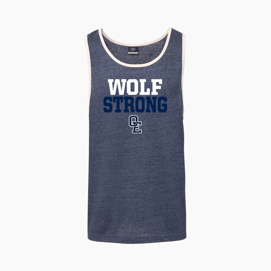 Oswego East Wolves <span class="pdp-name-mascot">Oswego East Wolves</span> MV Sport Men's Ringer Tank