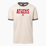 ATHENS HIGH SCHOOL RED HAWKS <span class="pdp-name-mascot">ATHENS RED HAWKS</span> MV Sport Men's Ringer Tee Front Thumbnail