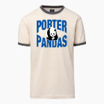 Porter Pandas official sideline store <span class="pdp-name-mascot">Porter Elementary School Pandas</span> MV Sport Men's Ringer Tee Front Thumbnail