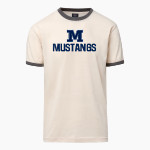 Merrill Mustangs MV Sport Men's Ringer Tee Front Thumbnail