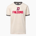 Dunedin Falcons <span class="pdp-name-mascot">Dunedin High School Falcons</span> MV Sport Men's Ringer Tee Front Thumbnail