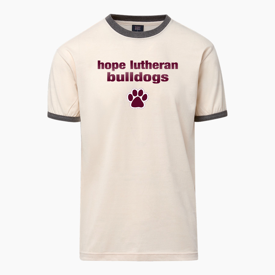 Hope Lutheran Bulldogs <span class="pdp-name-mascot">Hope Lutheran School Bulldogs</span> MV Sport Men's Ringer Tee