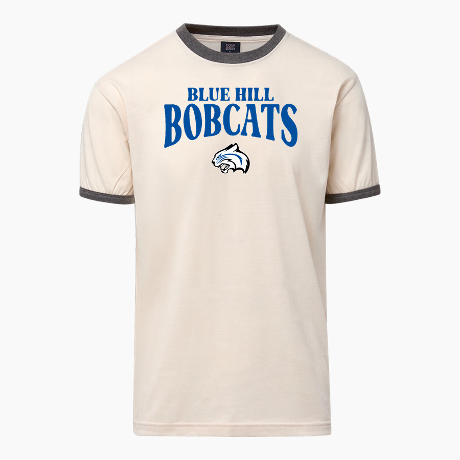 Blue Hill Bobcats <span class="pdp-name-mascot">Blue Hill Community School District Bobcats</span> MV Sport Men's Ringer Tee