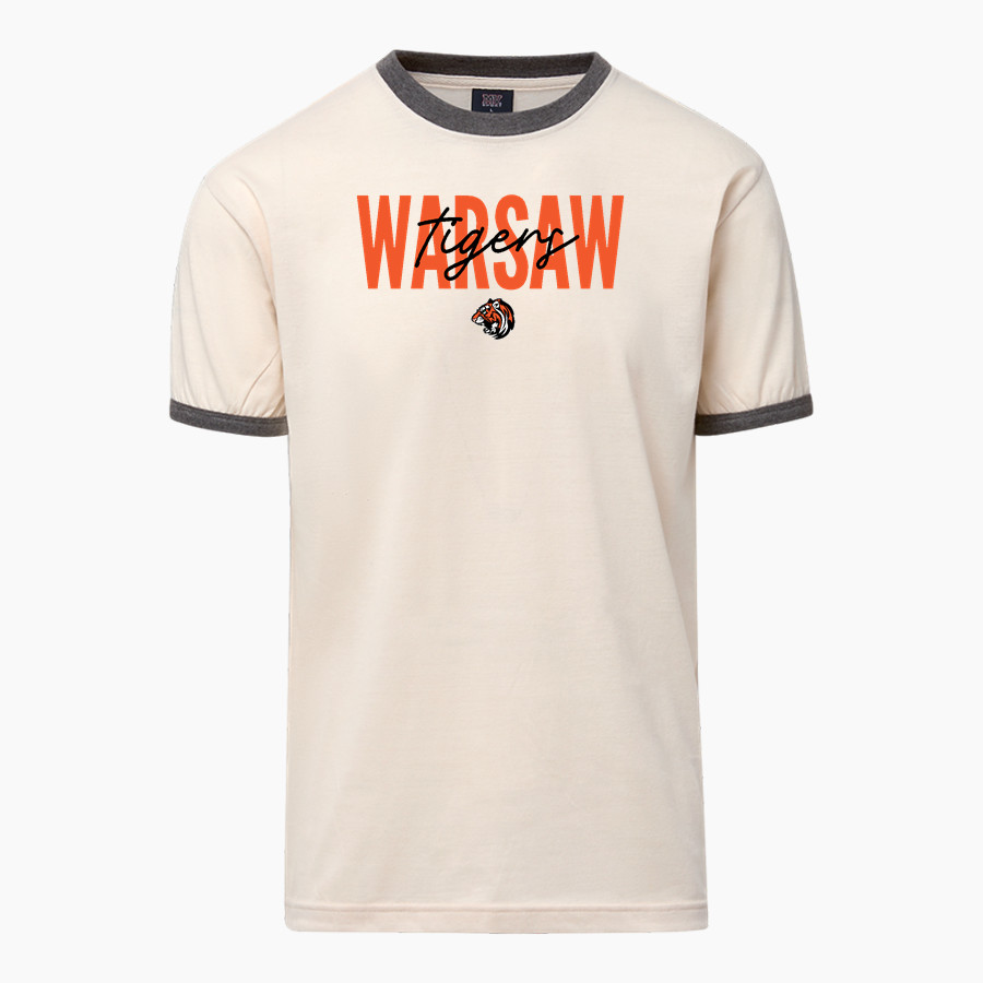 WARSAW HIGH SCHOOL TIGERS <span class="pdp-name-mascot">WARSAW TIGERS</span> MV Sport Men's Ringer Tee