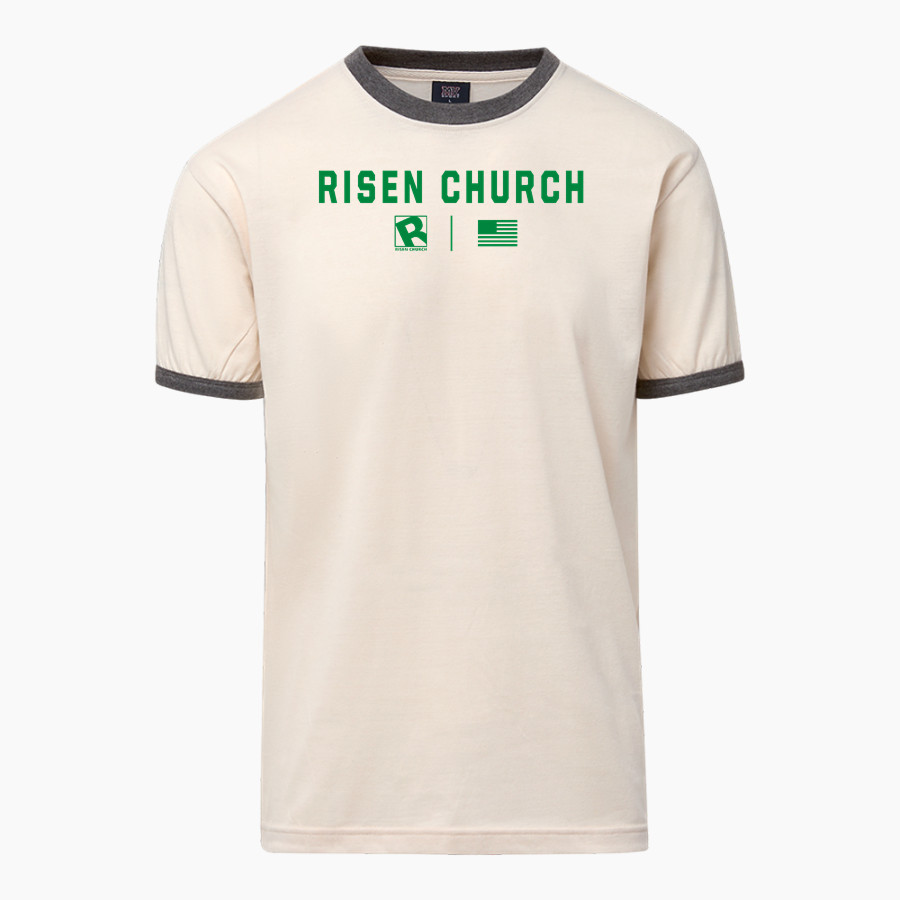 Risen Church <span class="pdp-name-mascot">Risen Church</span> MV Sport Men's Ringer Tee