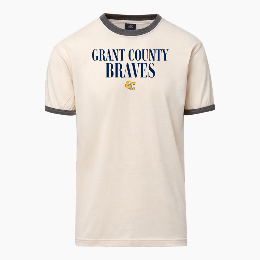 Grant County Braves The Official Online Store <span class="pdp-name-mascot">Grant County Braves</span> MV Sport Men's Ringer Tee