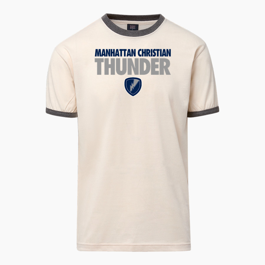 Manhattan Christian Thunder <span class="pdp-name-mascot">Manhattan Christian Thunder</span> MV Sport Men's Ringer Tee