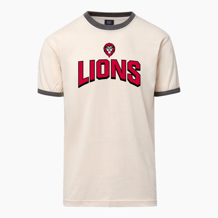 Bryn Athyn College The Official Store of the Lions <span class="pdp-name-mascot">Bryn Athyn College Lions</span> MV Sport Men's Ringer Tee