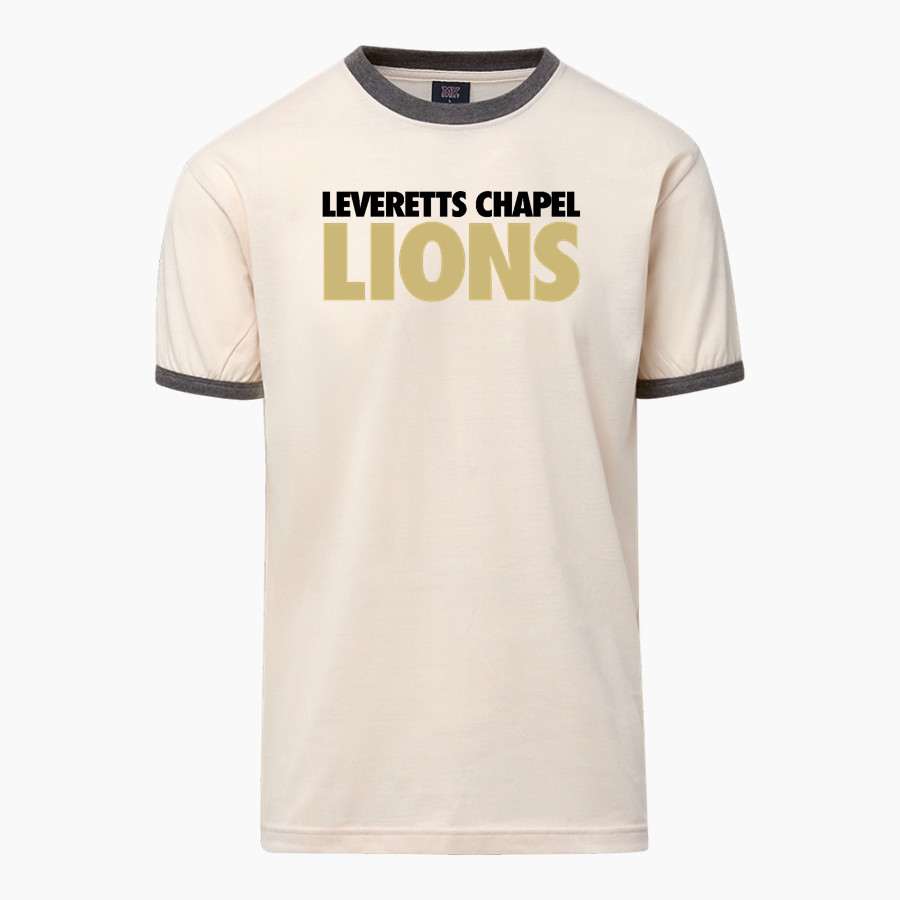 LEVERETTS CHAPEL HIGH SCHOOL LIONS <span class="pdp-name-mascot">LEVERETTS CHAPEL LIONS</span> MV Sport Men's Ringer Tee