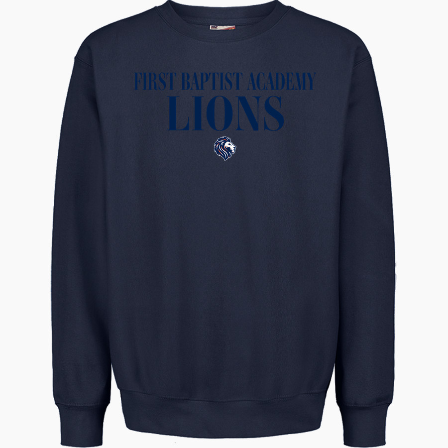 First Baptist Academy Lions <span class="pdp-name-mascot">First Baptist Academy Lions</span> MV Sport Men's Pro-Weave Crewneck