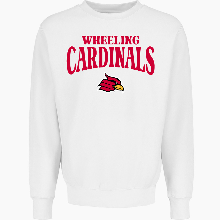 Wheeling University Cardinals Online Store MV Sport Men's Pro-Weave Crewneck