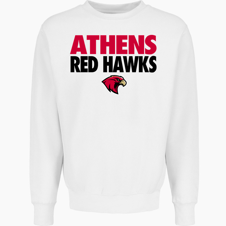 ATHENS HIGH SCHOOL RED HAWKS <span class="pdp-name-mascot">ATHENS RED HAWKS</span> MV Sport Men's Pro-Weave Crewneck