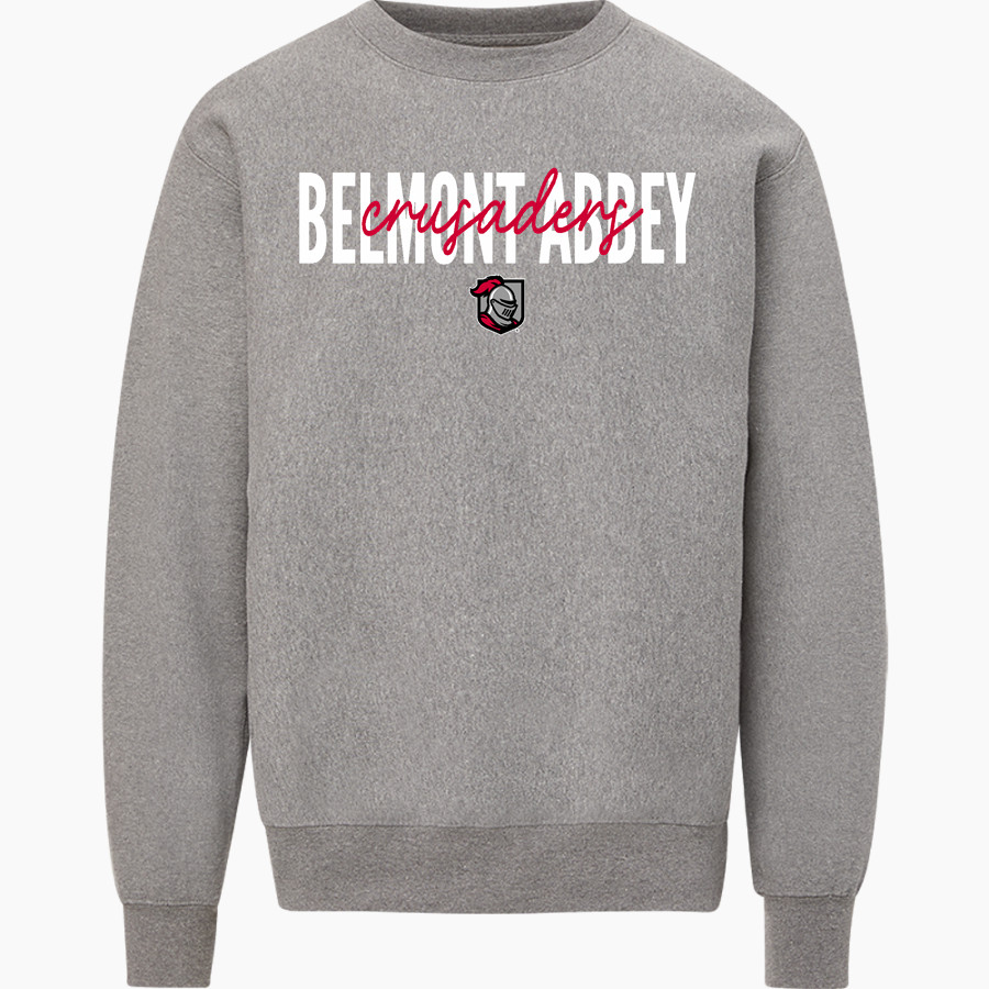 Belmont Abbey College The Official Store of the Crusaders MV Sport Men's Pro-Weave Crewneck