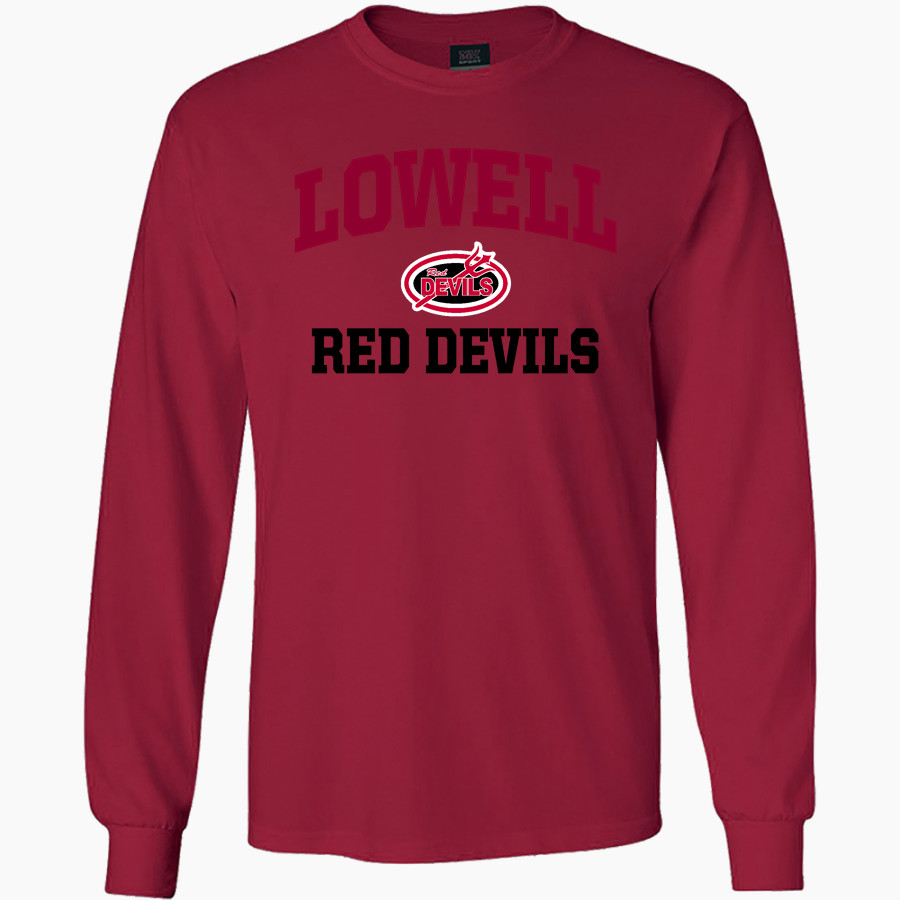 LOWELL HIGH SCHOOL RED DEVILS <span class="pdp-name-mascot">LOWELL RED DEVILS</span> MV Sport Men's Classic Long Sleeve Tee