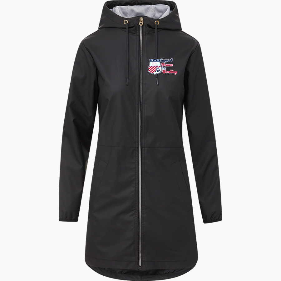 National Wrestling Coaches Association <span class="pdp-name-mascot">NWCA</span> MV Sport Weatherproof Vintage Women's Rain Jacket