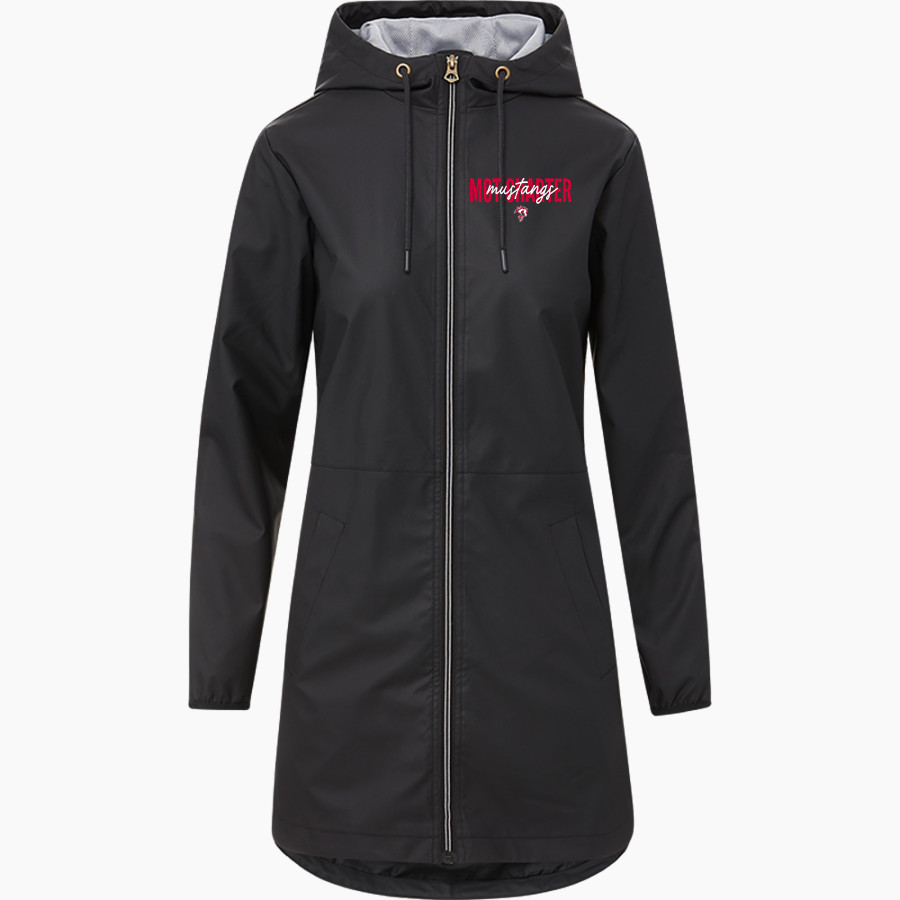 MOT Charter Mustangs MV Sport Weatherproof Vintage Women's Rain Jacket