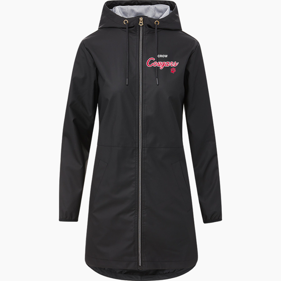 CROW HIGH SCHOOL Cougars Online Store <span class="pdp-name-mascot">CROW COUGARS</span> MV Sport Weatherproof Vintage Women's Rain Jacket