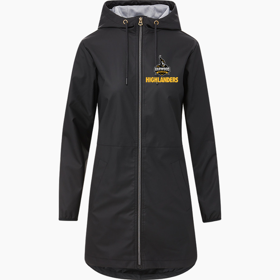 HARWOOD UNION HIGH SCHOOL HIGHLANDERS MV Sport Weatherproof Vintage Women's Rain Jacket