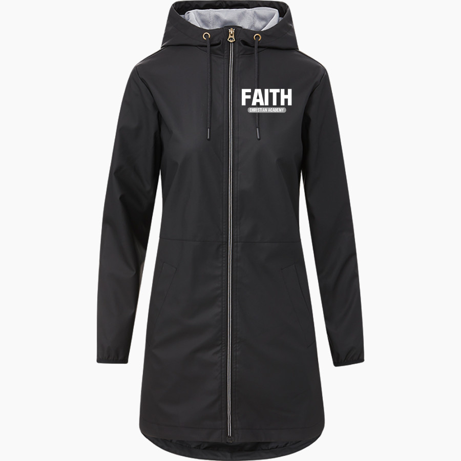FAITH CHRISTIAN ACADEMY LIONS <span class="pdp-name-mascot">FAITH LIONS</span> MV Sport Weatherproof Vintage Women's Rain Jacket