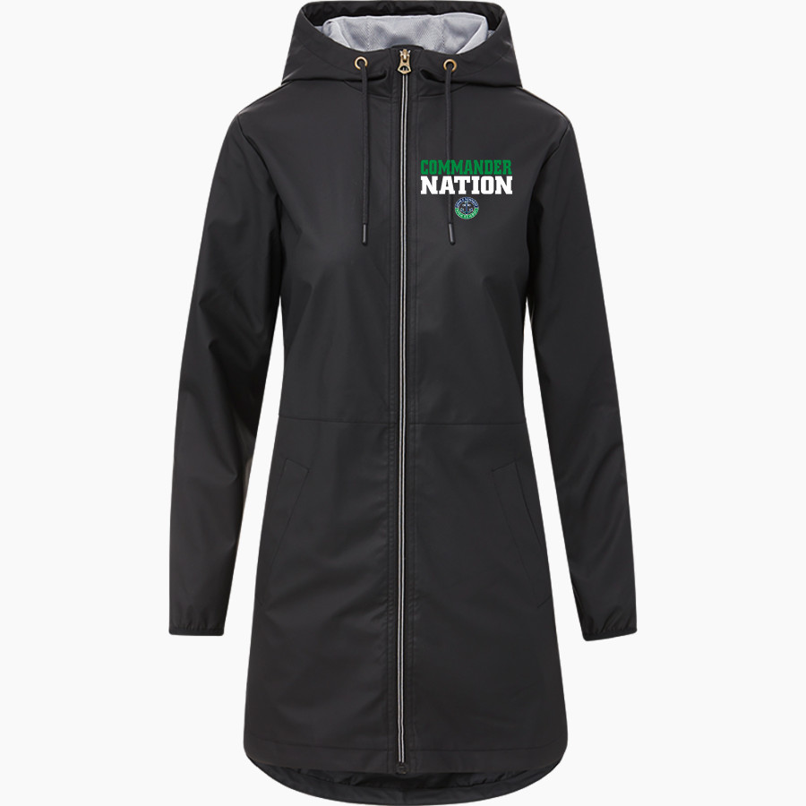 JOHN F KENNEDY HIGH SCHOOL COMMANDERS <span class="pdp-name-mascot">JOHN F KENNEDY COMMANDERS</span> MV Sport Weatherproof Vintage Women's Rain Jacket