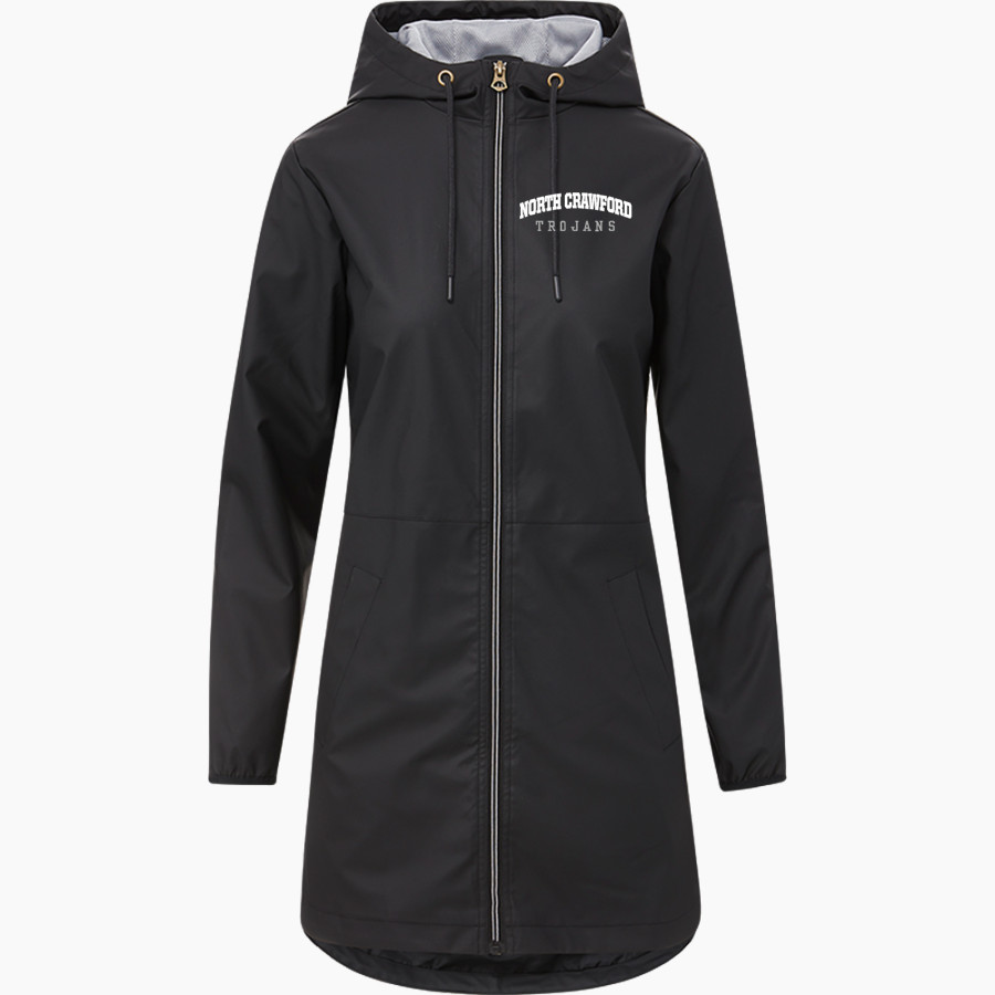 North Crawford Trojans <span class="pdp-name-mascot">North Crawford Trojans</span> MV Sport Weatherproof Vintage Women's Rain Jacket