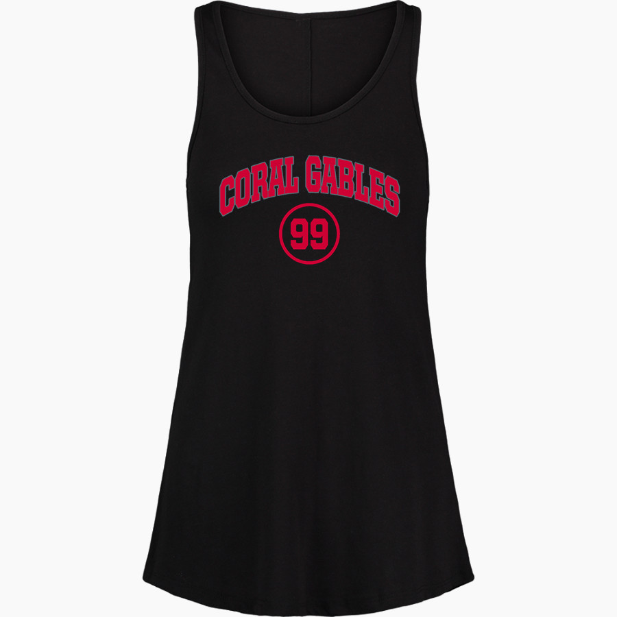 CORAL GABLES HIGH SCHOOL CAVALIERS <span class="pdp-name-mascot">CORAL GABLES CAVALIERS</span> MV Sport Women's Paris Flowy Tank