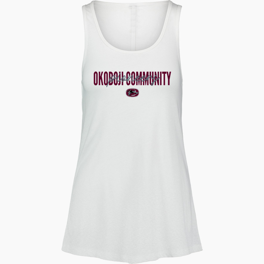 OKOBOJI COMMUNITY SCHOOL PIONEERS <span class="pdp-name-mascot">OKOBOJI COMMUNITY PIONEERS</span> MV Sport Women's Paris Flowy Tank