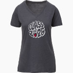 Central Decatur Cardinals MV Sport Women's Vera Ringspun Slub V-Neck Tee Front Thumbnail