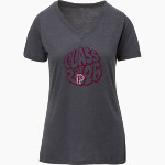 PERRY HIGH SCHOOL MAROONS <span class="pdp-name-mascot">PERRY MAROONS</span> MV Sport Women's Vera Ringspun Slub V-Neck Tee Front Thumbnail