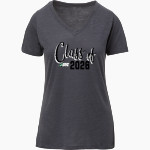 ULS Jr. Bows <span class="pdp-name-mascot">Junior Rainbows</span> MV Sport Women's Vera Ringspun Slub V-Neck Tee Front Thumbnail