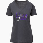 Portland Panthers <span class="pdp-name-mascot">Portland Panthers</span> MV Sport Women's Vera Ringspun Slub V-Neck Tee Front Thumbnail