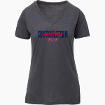 Southwestern Spartans <span class="pdp-name-mascot">Southwestern Spartans</span> MV Sport Women's Vera Ringspun Slub V-Neck Tee Front Thumbnail